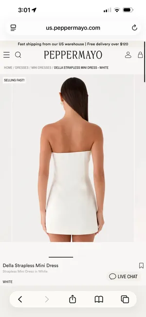 White Peppermayo Dress Mini thumbnail 2