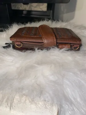 Brown Woven Leather Wallet with Tassel Accent thumbnail 6