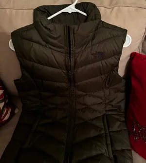 The North Face Women's Olive Green Puffer Vest thumbnail 1