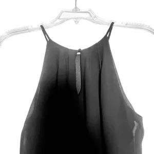 Lush Black High Neck Halter Chiffon Mini Dress XS Cocktail Party Wedding Guestcc thumbnail 5