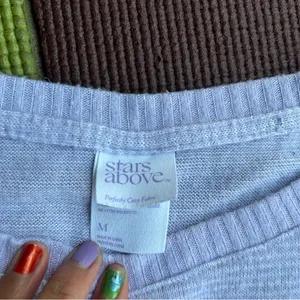 Stars above Women's Soft Lavender and white stripe Pajama Top thumbnail 5