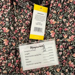 BB Dakota Steve Madden Floral Tiered Short Mini Dress Black Pink BL28140W Medium thumbnail 5