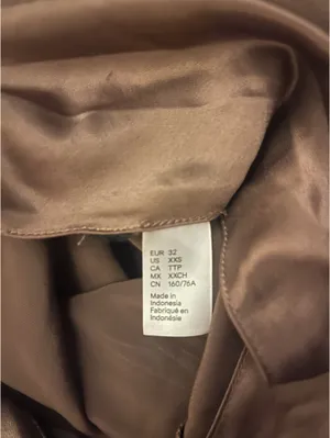 Satin dress Brown Size XXS thumbnail 3