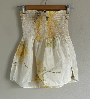 Banana Republic Strapless Floral Smocked Top Size XS thumbnail 1