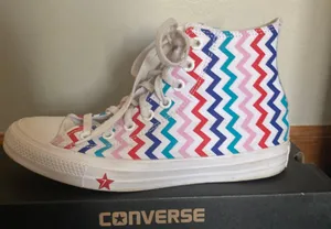 Converse Chuck Taylor All Star High 'Zigzag' Sneakers | White | Women's thumbnail 2