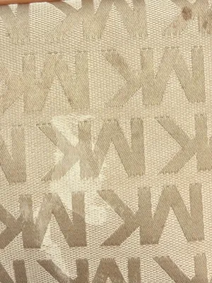 Michael Kors jet set gathered Beige Tan MK Logo Drawstring tote Shoulder Bag thumbnail 6
