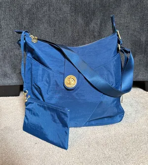 Baggallini Blue Nylon Helsinki Zipper Top Crossbody Bag thumbnail 1