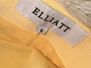 NEW ELLIATT Trompe 3D Rosette Floral Sleeveless Minidress sz S butter yellow thumbnail 5