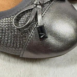 Vionic Minna Gunmetal Silver Snake Skin Ballet Flats Orthotic Size 7.5 thumbnail 2