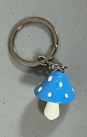 Blue Mushroom Charm Trippy Boho Key thumbnail 1