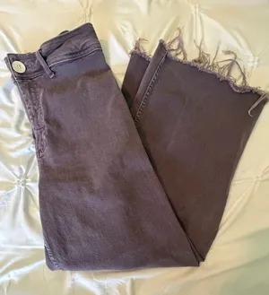 ZARA Purple Jeans Wide-Leg thumbnail 1