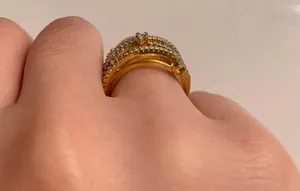 💥$2💥 Crystal Ring Gold thumbnail 5