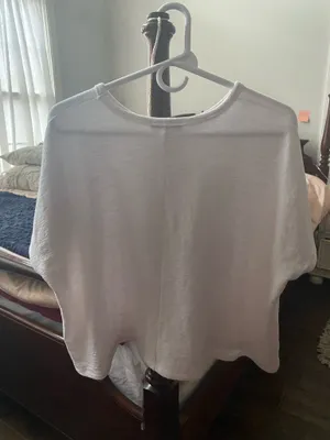 Zenana White crop top thumbnail 2