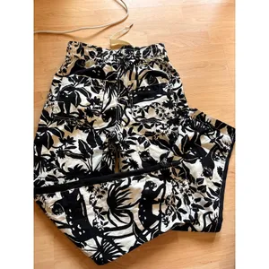 MAEVE Anthropologie Tenley‎ twill track pants black white jungle cat panther XS thumbnail 3