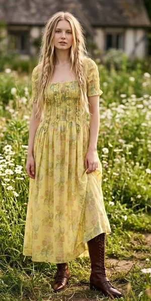 Free People Damson Madder Dainty Ethereal Cottage Raphaela Ruffle Midi Dress 12 thumbnail 1