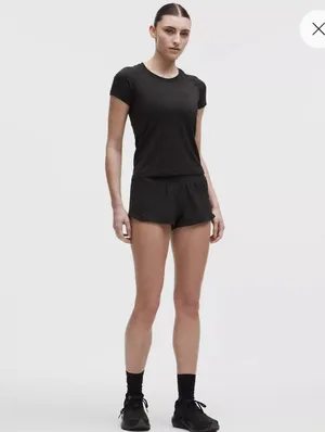 Lululemon Womens Hotty Hot Black Shorts Size 14 Activewear Running Walking 2" In thumbnail 9