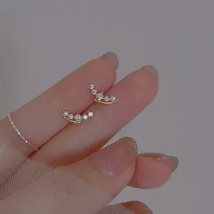 Small Mini CZ Cubic Zirconia Stud Earrings for Women Girls,Tiny Cute Earrings thumbnail 1