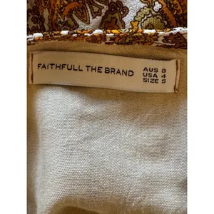 Faithfull The Brand Dress Women 4 Gold Indira Balloon Sleeve Paisley Mini‎ Boho thumbnail 11