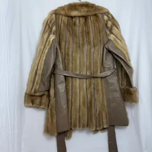 Vintage Max David Furs Genuine Mink Fur With Leather Trim Coat Women's‎ 20x34 thumbnail 2
