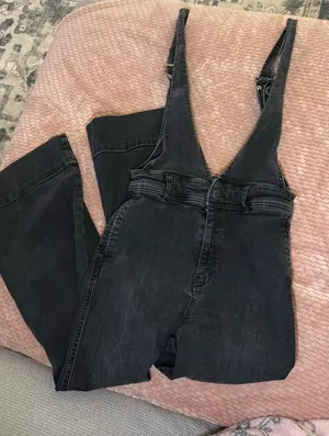 Free People Denim Overalls thumbnail 1