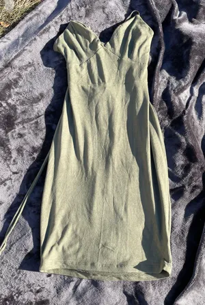 Olive Green Dress thumbnail 1