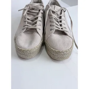 NWT Tretorn Eve 2 Suede Espadrille Platform Sneakers Metallic Beige 9‎ thumbnail 8