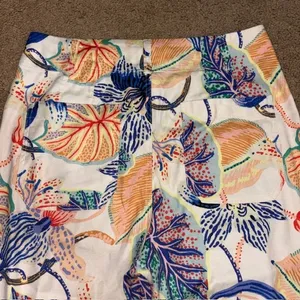 Anthropologie Maeve Sarah Gordon Colette Ankle Cropped Linen Wide Leg Pants 29 thumbnail 9