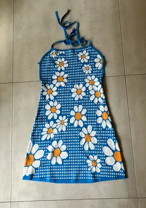 Cider Daisy Print Open Back Dress thumbnail 6