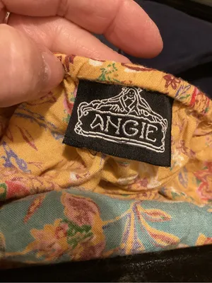 Angie Yellow Floral Midi Dress with Teal Yoke thumbnail 5