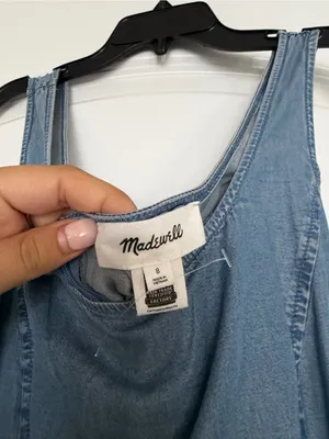 Madewell Fit & Flare Denim Dress thumbnail 3