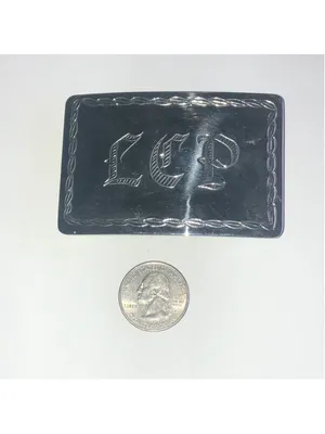 LCP Initials Vintage Silver Tone Mens Womens Unisex Belt Buckle thumbnail 3