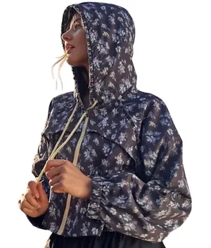 FREE PEOPLE FP MOVEMENT Break My Heart Hooded Jacket Sz L New w/o Tag MSRP $128 thumbnail 1