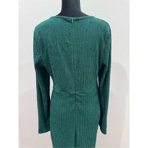 Women's Fringe Wrap Ruched V Neck Long Sleeve Solid Bodycon Party Maxi Dress siz thumbnail 9