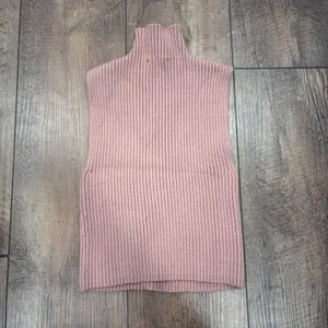 Zara HIGH NECK BASIC RIBBED KNIT SLEEVELESS TOP Tan Women's Sz Small Minimalist thumbnail 3