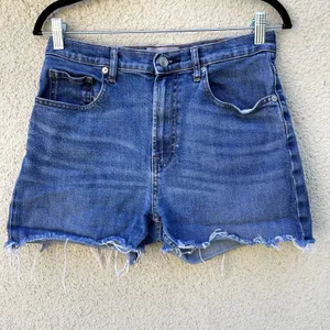 Everlane High Waist Straight Denim Jean Shorts Cutoffs 30 thumbnail 1