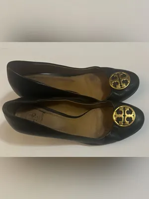 Tory Burch Womens Chelsea Black Wedge shoes size 8.5 thumbnail 2