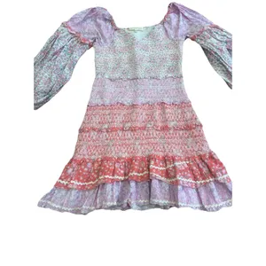 LoveShackFancy Ensley Smocked Embroidered Floral Printed Mini Dress S Fairycore thumbnail 5