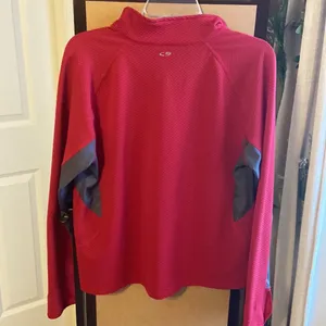 Champion  red/grey 3/4 quarter zip pullover XL thumbnail 9