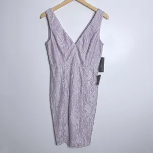 NWT Lulu's Normani Lavender Lace Sleeveless‎ Dress Small Romantic Soft Glam thumbnail 2
