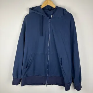 Nap Loungewear Full Zip Oversized Hoodie Sweatshirt Navy Blue‎ Women’s Sz XXS thumbnail 2