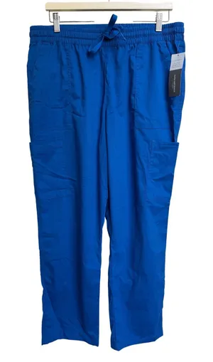Butter-Soft Stretch‎ FLXTEK+ Royal Blue Scrub Pants Size Petite Large NEW thumbnail 1
