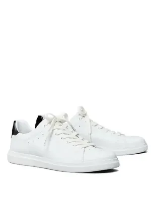 Tory Burch Howell Court leather sneakers Gold Logo Back White 8 thumbnail 13
