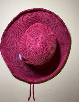 Wallaroo Victoria Sun Hat Red Wide Brim UPF 50+ Packable Travel Beach One Size thumbnail 1