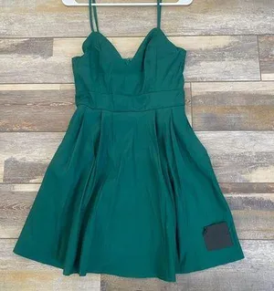 Lulus Green Satin Mini Dress thumbnail 1