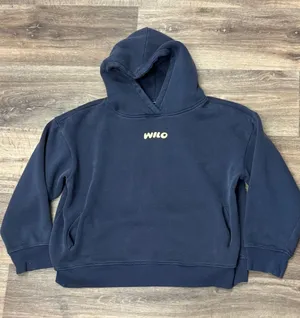 Wilo The Label Wellness Club Navy and Yellow Bubble Hoodie Women’s Medium thumbnail 1