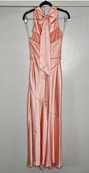 Here Comes the Sun fuchsia Satin Dress thumbnail 5