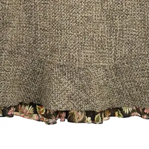 Ann Taylor Loft Women Tweed Texture Flounce Skirt Brown Floral Hem Accent Size 8 Wool Blend thumbnail 5