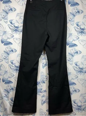 H&M Black Flared Pants SZ:6 thumbnail 2