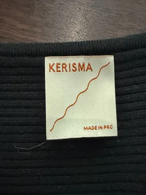 Kerisma Black Ribbed Shrug Sweater Top Cropped One Size thumbnail 6