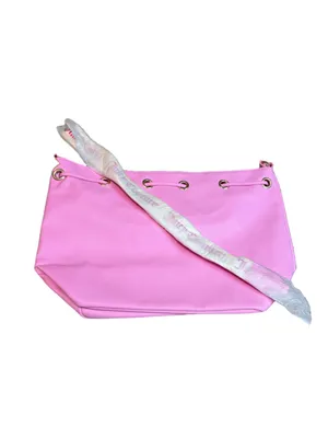 Juicy Viva La Juicy Gold Couture Bucket Bag with Guitar Strap, NWT Pink/White thumbnail 3